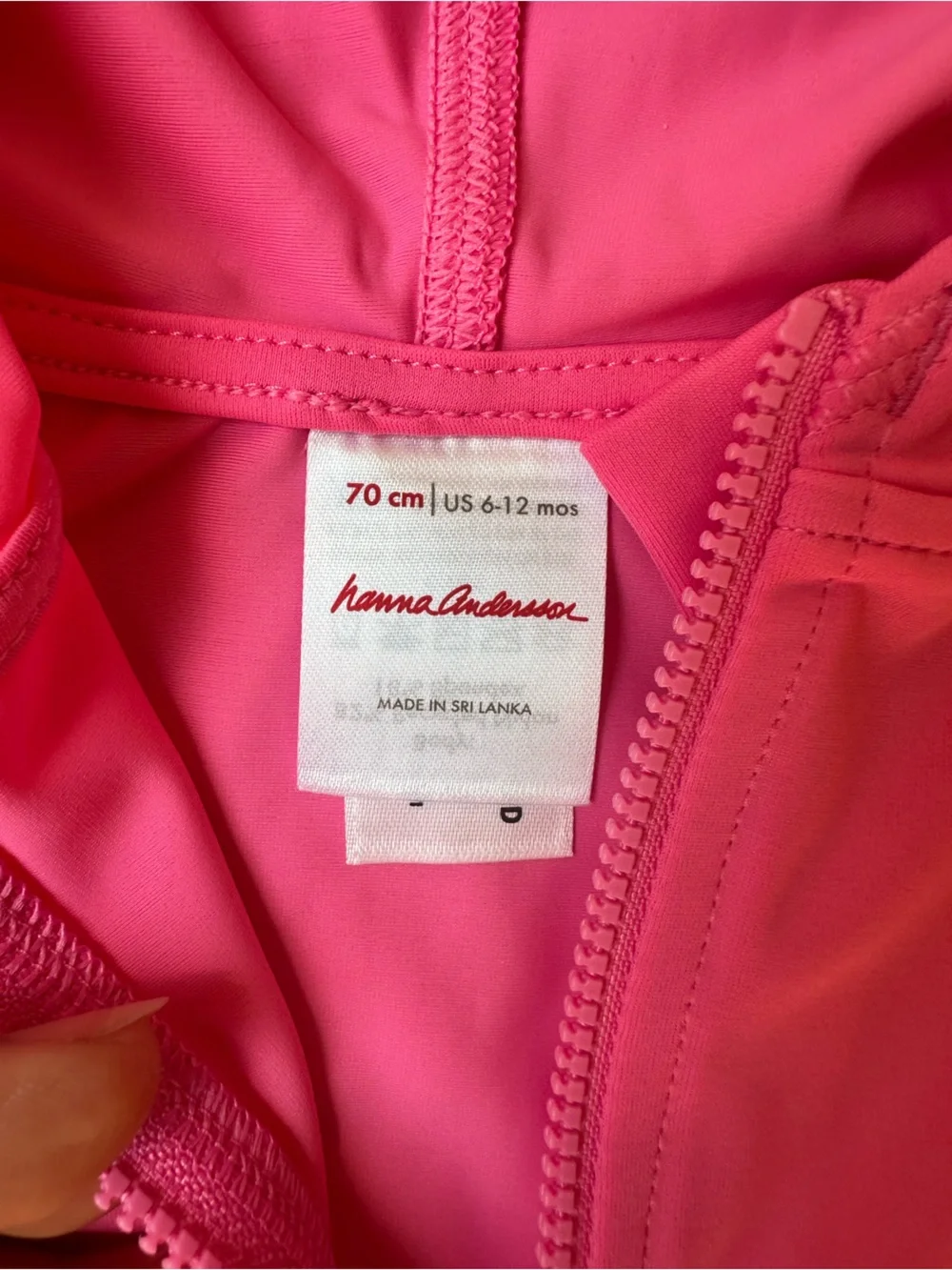 Baby Hot Pink Zip-Up Sunblock Rash guard Hoodie - Hannah Andersson